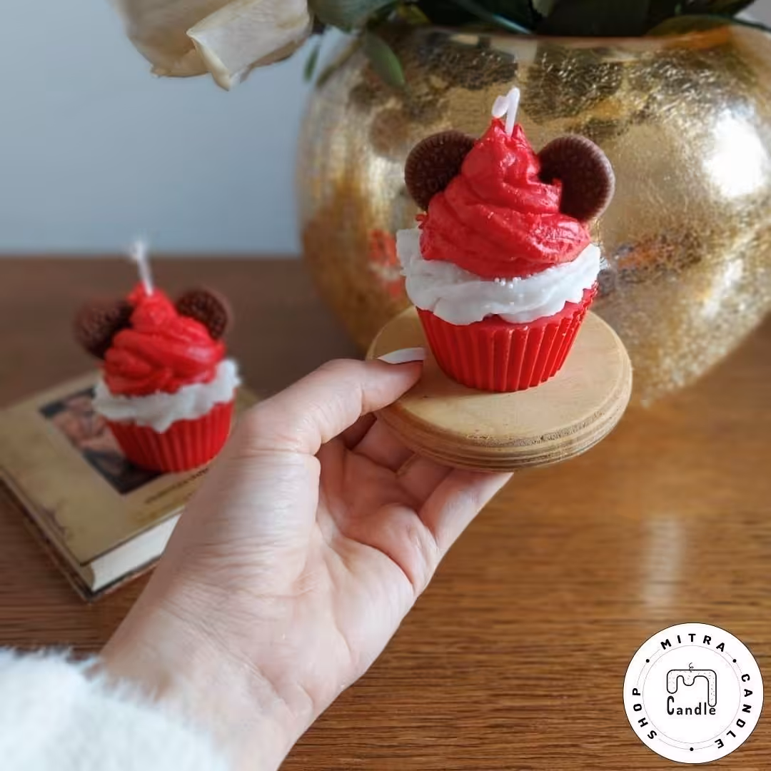 شمع کاپ کیک میکی موس
