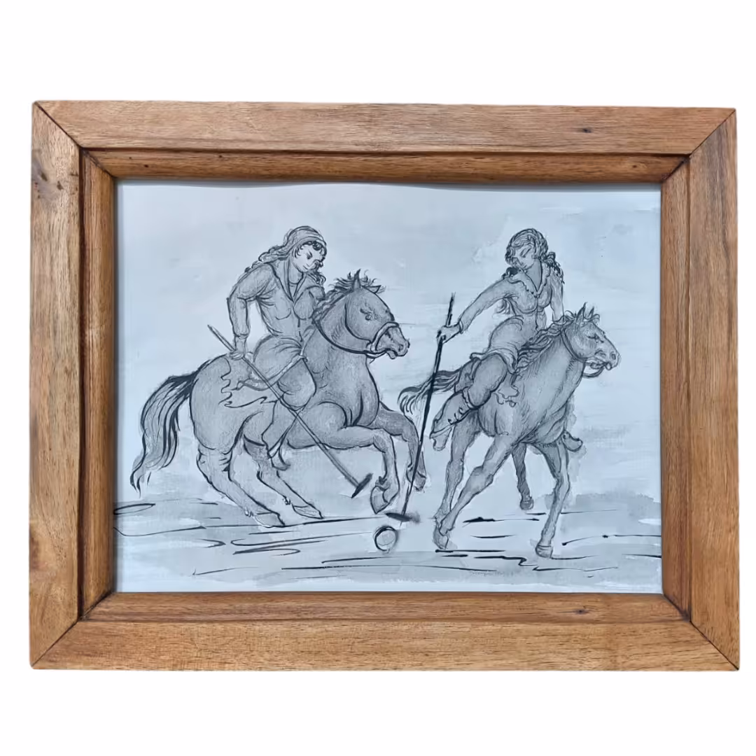 تابلو آب مرکب  چوگان کد 04