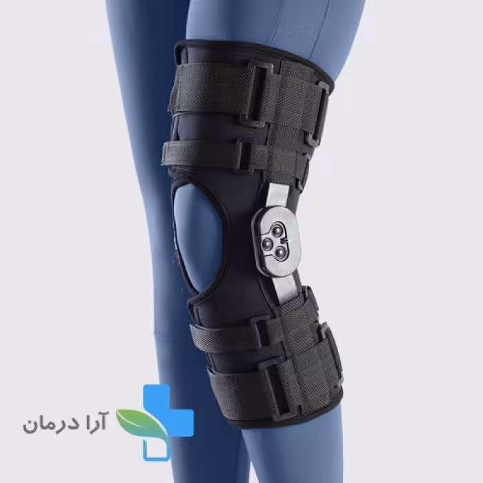 زانوبند توانبخشی با مفصل مدرج طب و صنعت