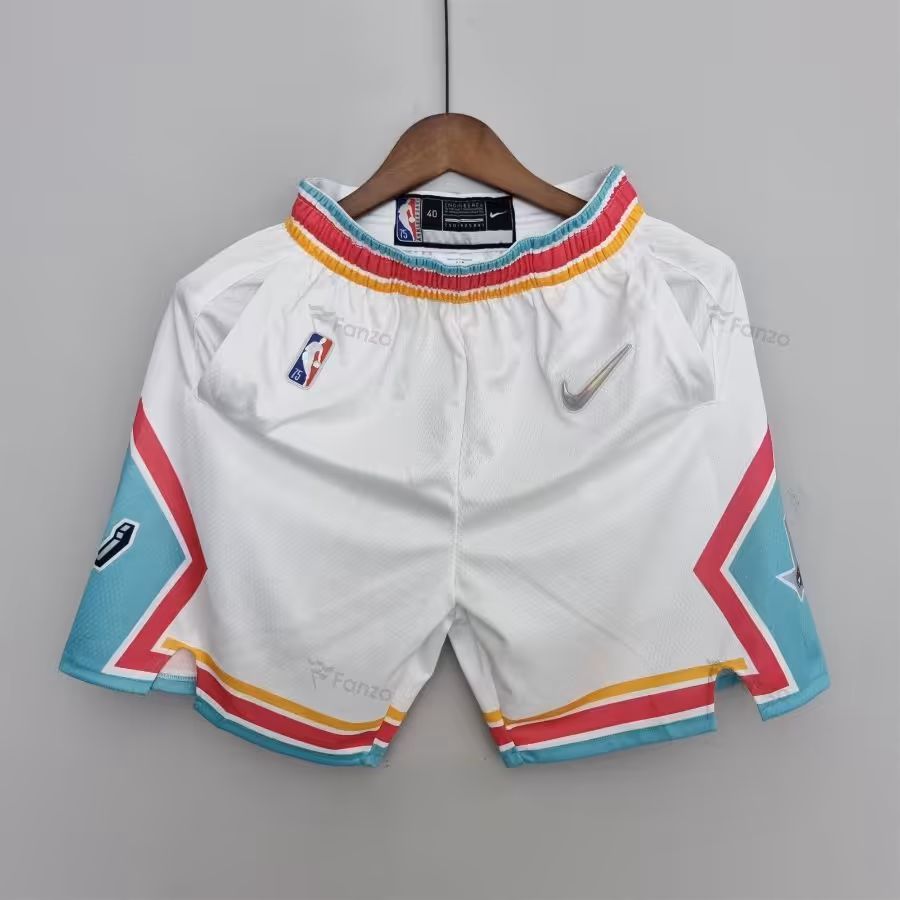شورت سفید سن آنتونیو اسپرز ویژه 75 سالگی NBA