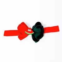 هدبند دخترانه یلدایی کش دار طرح پاپیون پیکسل دار