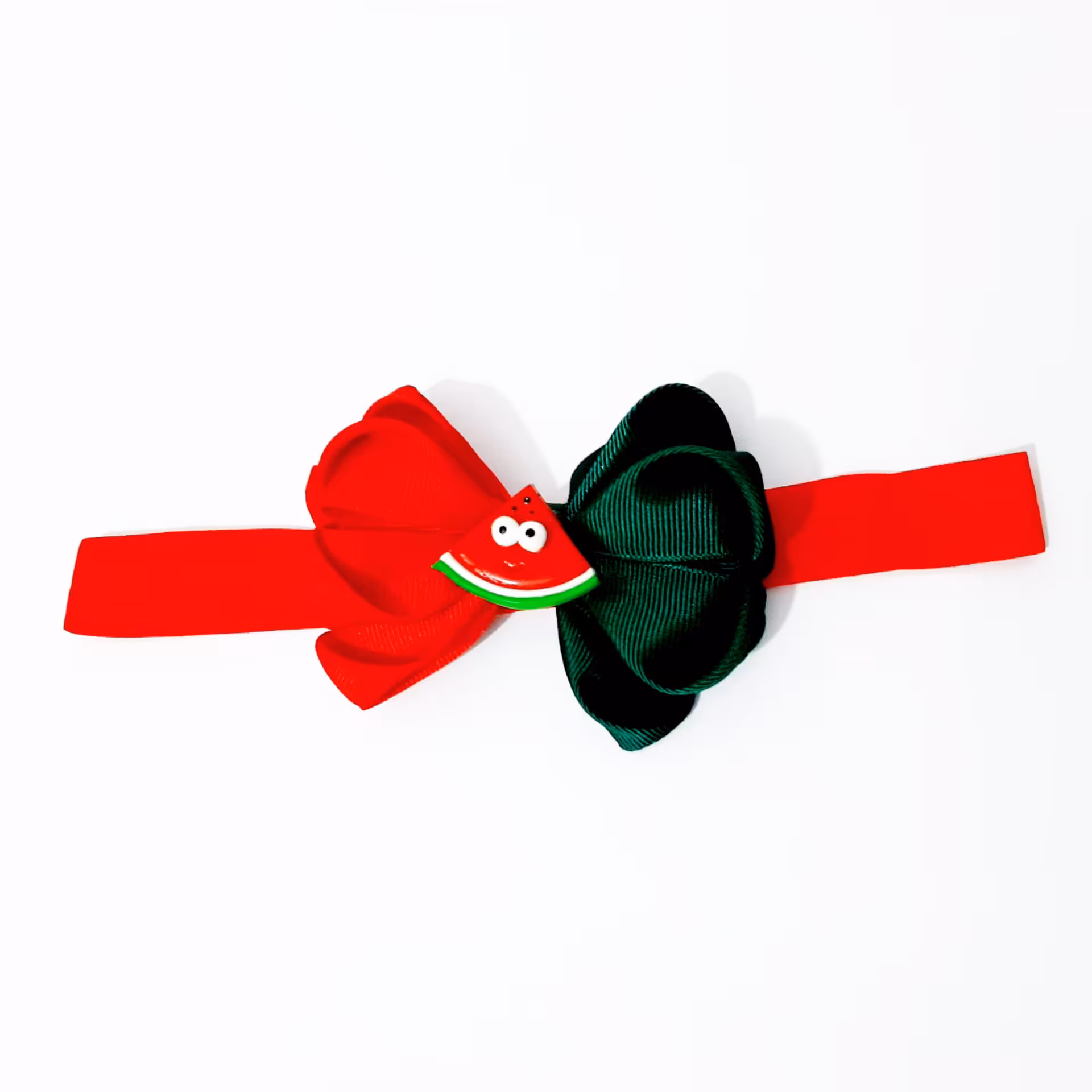 هدبند دخترانه یلدایی کش دار طرح پاپیون پیکسل دار