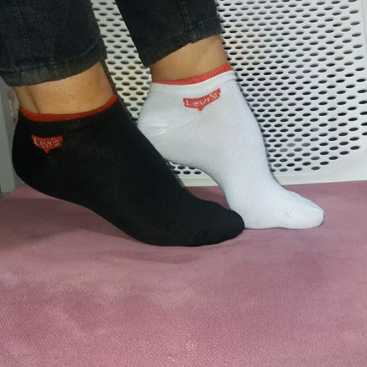 جوراب نخی مچی  اسپرت  دورنگ (پک دوجفتی)