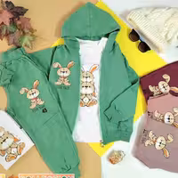 ست سه تیکه خرگوشی سویشرت شلوار خرگوشی اسپرت