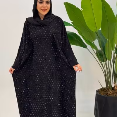 مانتو عبایی الیزه تمام نگین