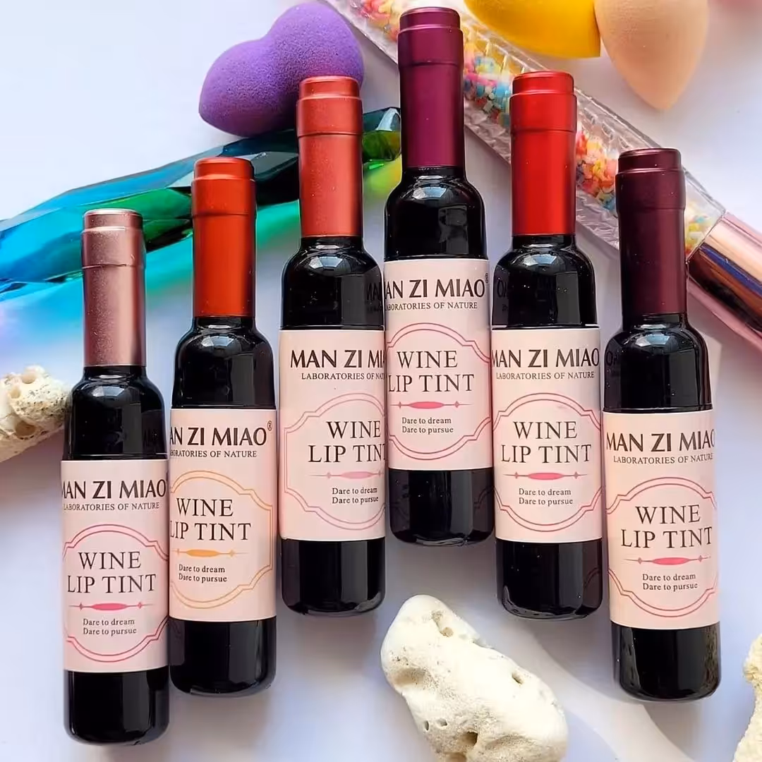 تینت لب طرح شامپاین برند MAN ZI MIAO در 6 رنگ جذاب
