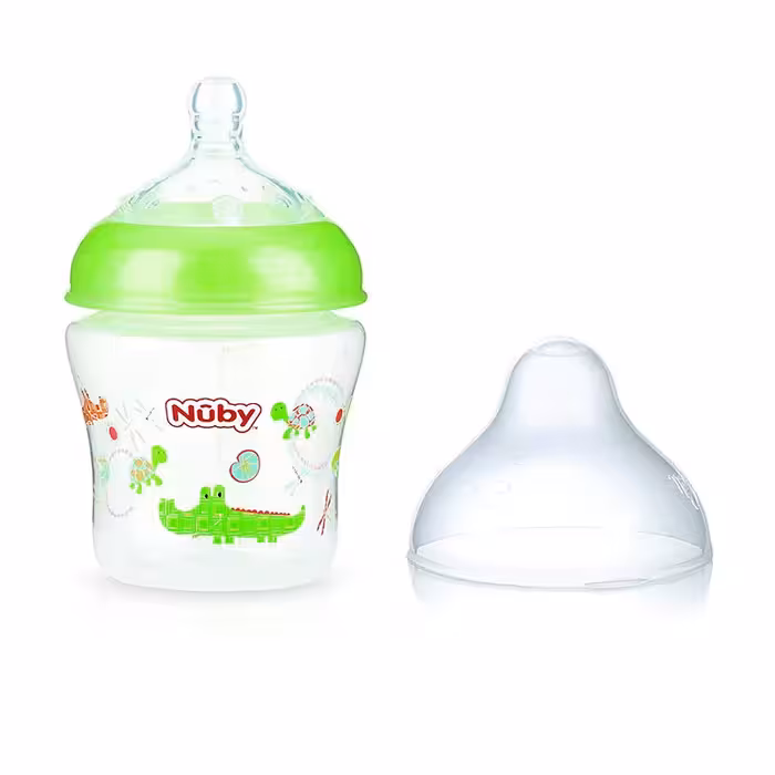 شیشه شیر سبز طرح دار nuby 1193