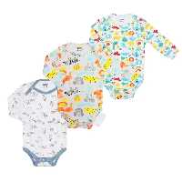 پک زیر دکمه آستین بلند سه عددی ماماس اند پاپاس Mamas&amp;Papas طرح جنگل