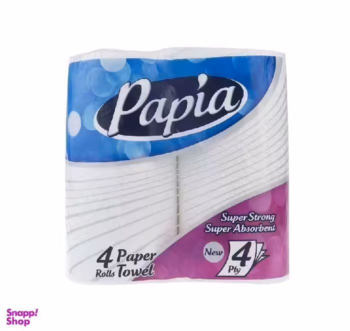 دستمال حوله‌ کاغذی پاپیا بسته 4 عددی