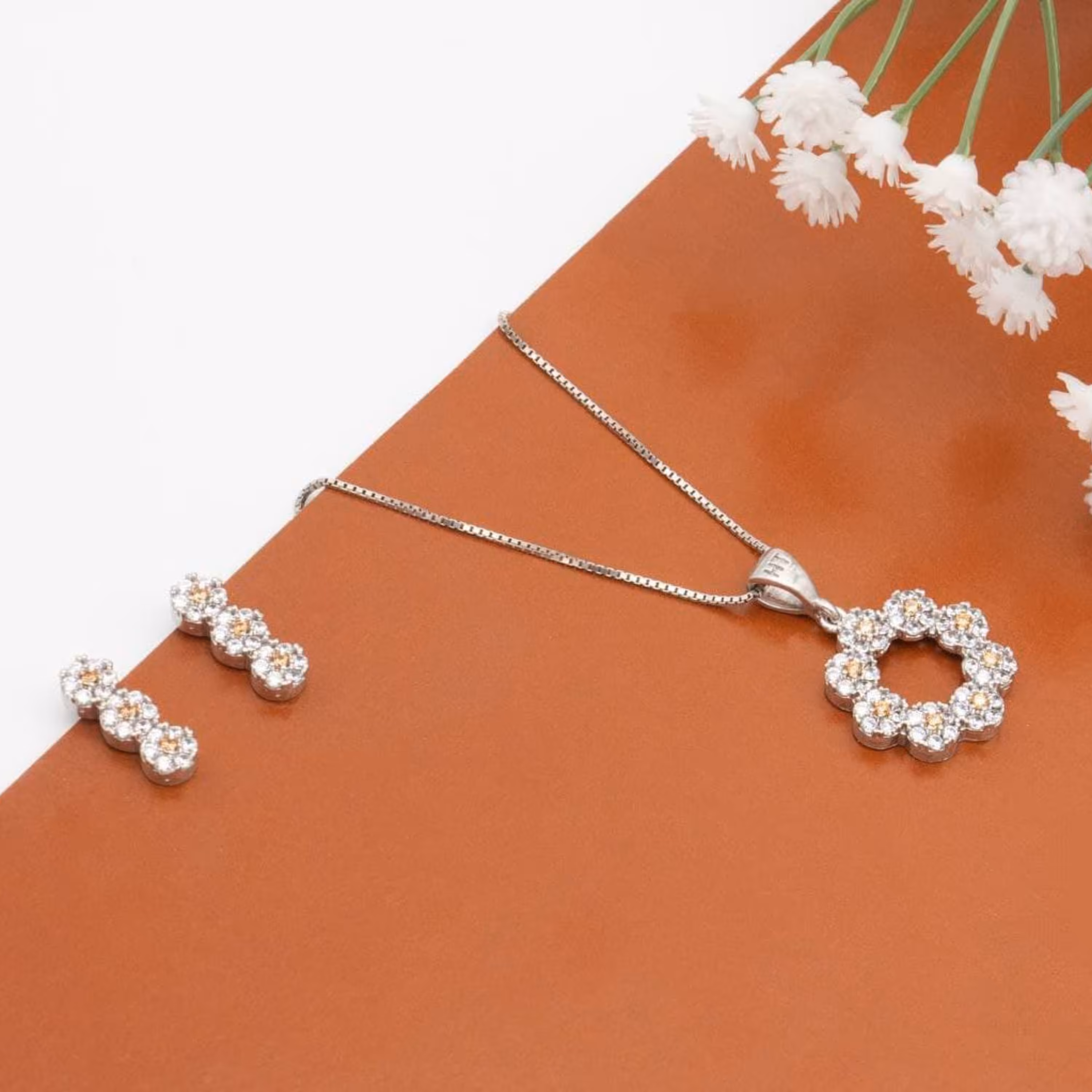 نیمست نقره طرح فلاور آکسو سری EB