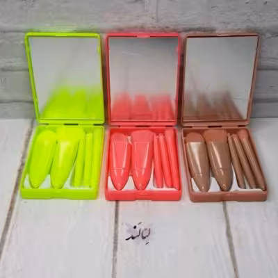 ست براش مینی 5 تیکه هلویی