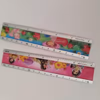 خط کش الومینومی فانتزی 15سانت با طرح برجسته کارتونی 