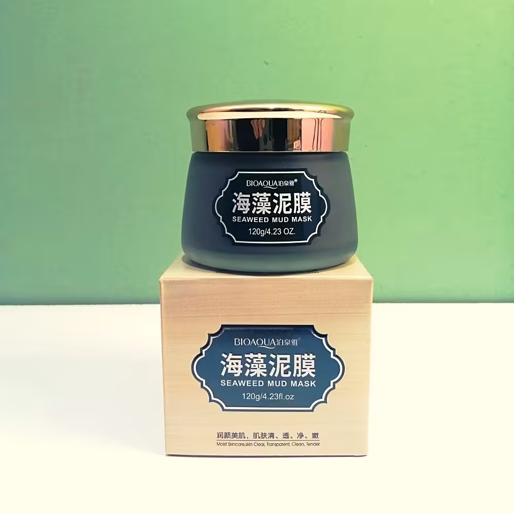 ماسک خاک رس معدنی و جلبک دریایی برند بیواکوا حجم 120 گرمی