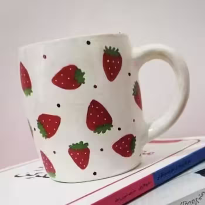 ماگ طرح توت فرنگی کد1