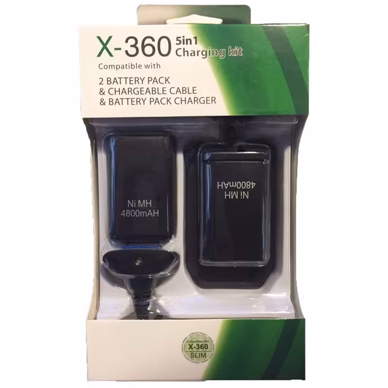 باتری و شارژر دسته بازی 5 کاره Xbox 360 Charge And Play LJL-360