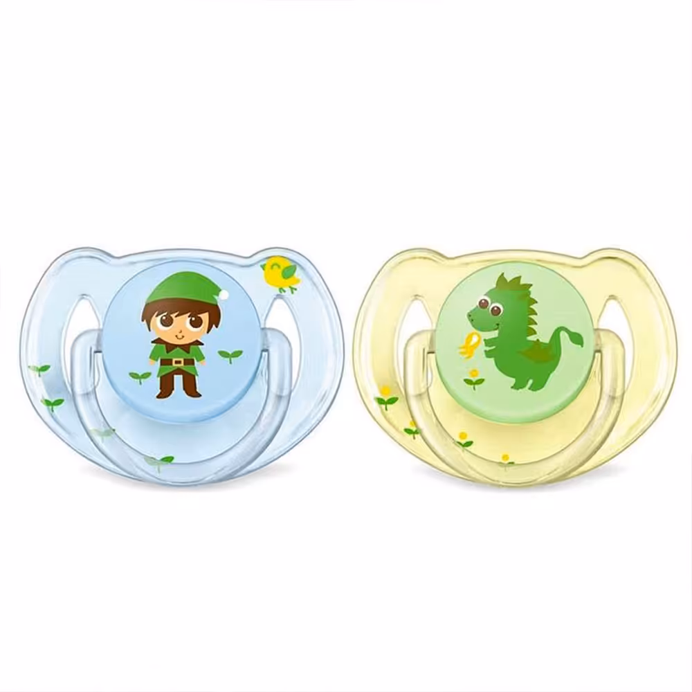 پستانک ارتودنسی 6-18 ماه فیلیپس اونت Philips Avent طرح اژدها و پسربچه بسته دو عددی