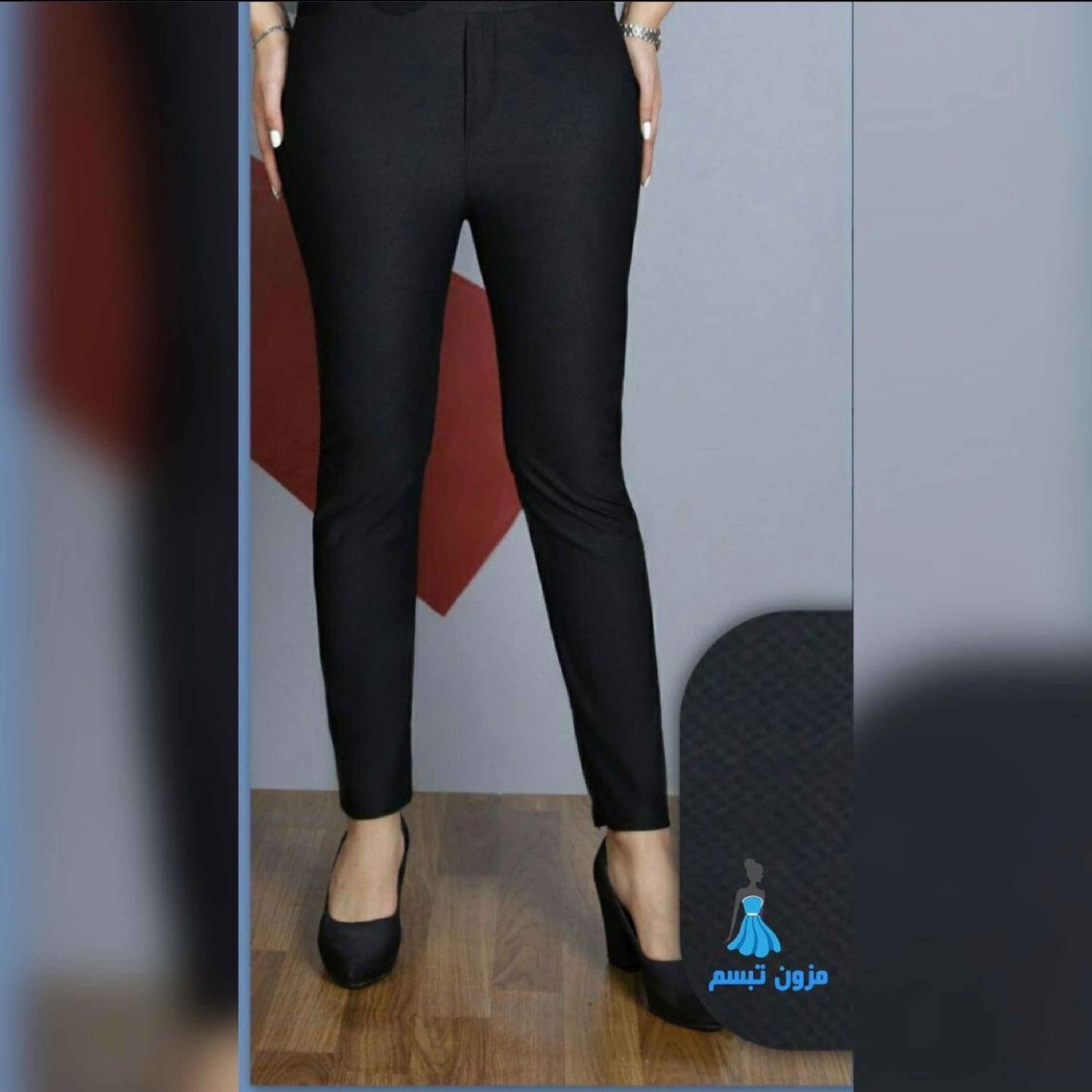 شلوار زنانه مشکی بغل چاکدار