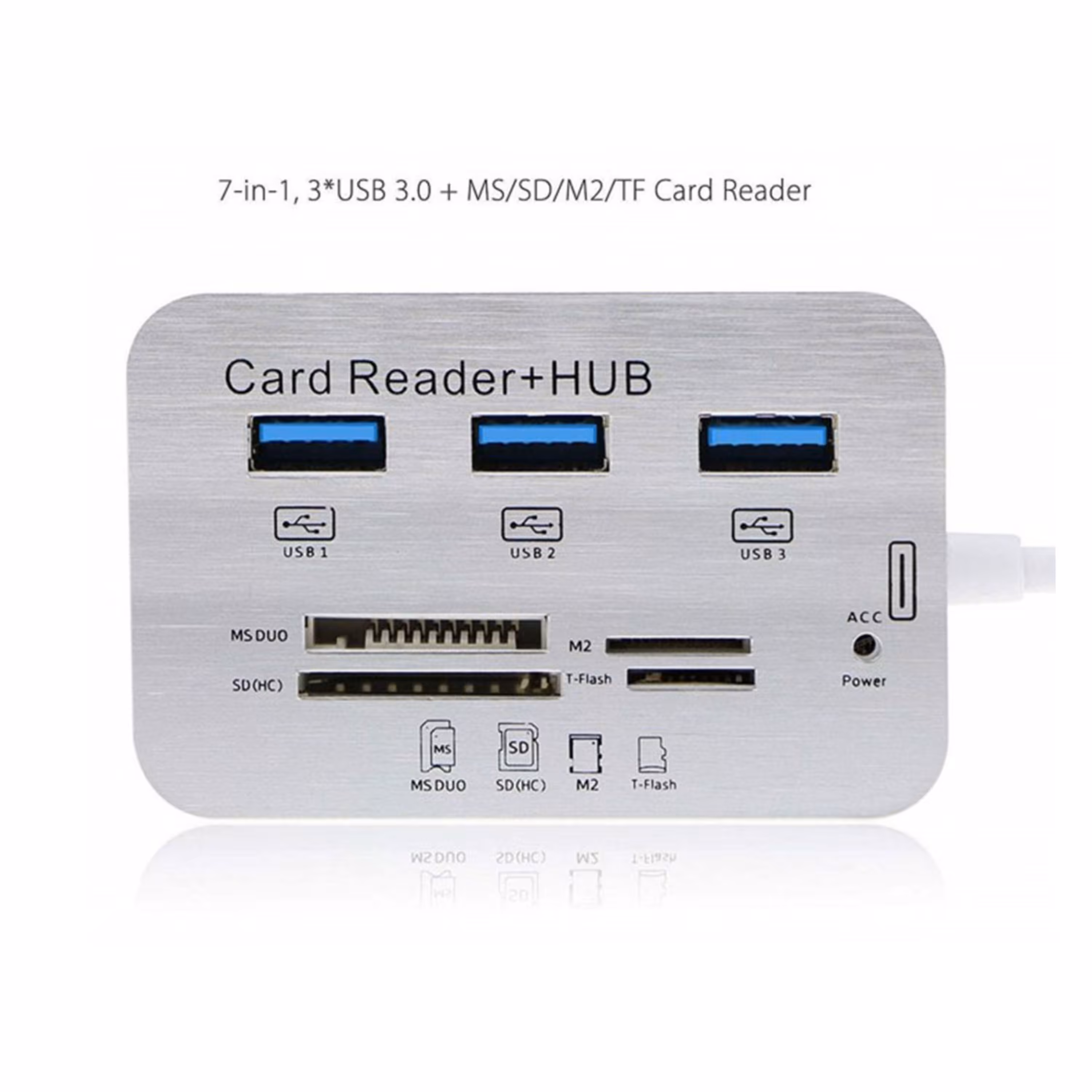 هاب 3 پورت و رم ریدر کایزر مدل کامبو  USB3.1