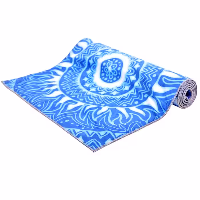 مت یوگا Golden Star ضخامت 6 میلی متر طرح دار آبی
