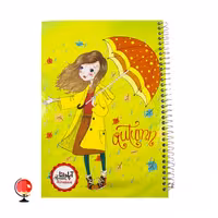 دفتر 100 برگ سیمی جلد سخت برند آپادانا طرح دختر پاییزی کد 1592