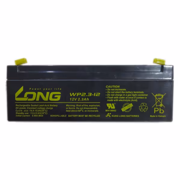 باتری خشک سربی یو پی اس 12 ولت 2.3 آمپر لانگ مدل WP2.3-12