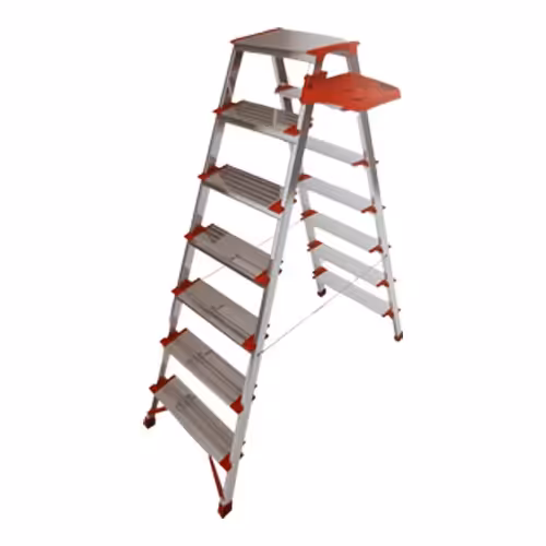 نردبان 7پله برلیان آلومینیومی خانگی کفی پهن  (پس کرایه)