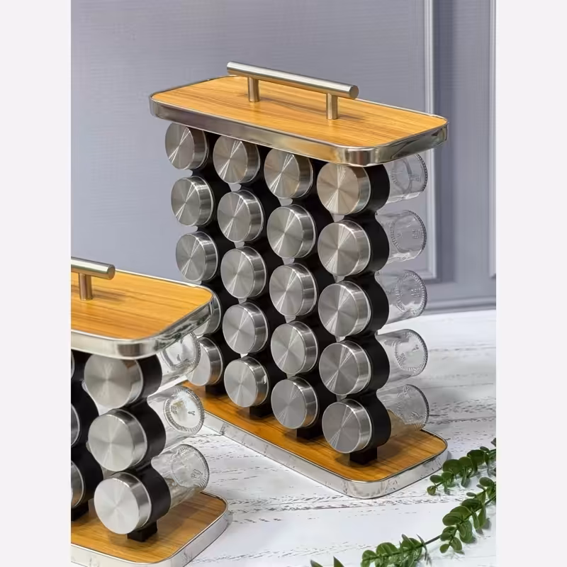 استند جا ادویه ای مستطیل20 تایی دسته دار