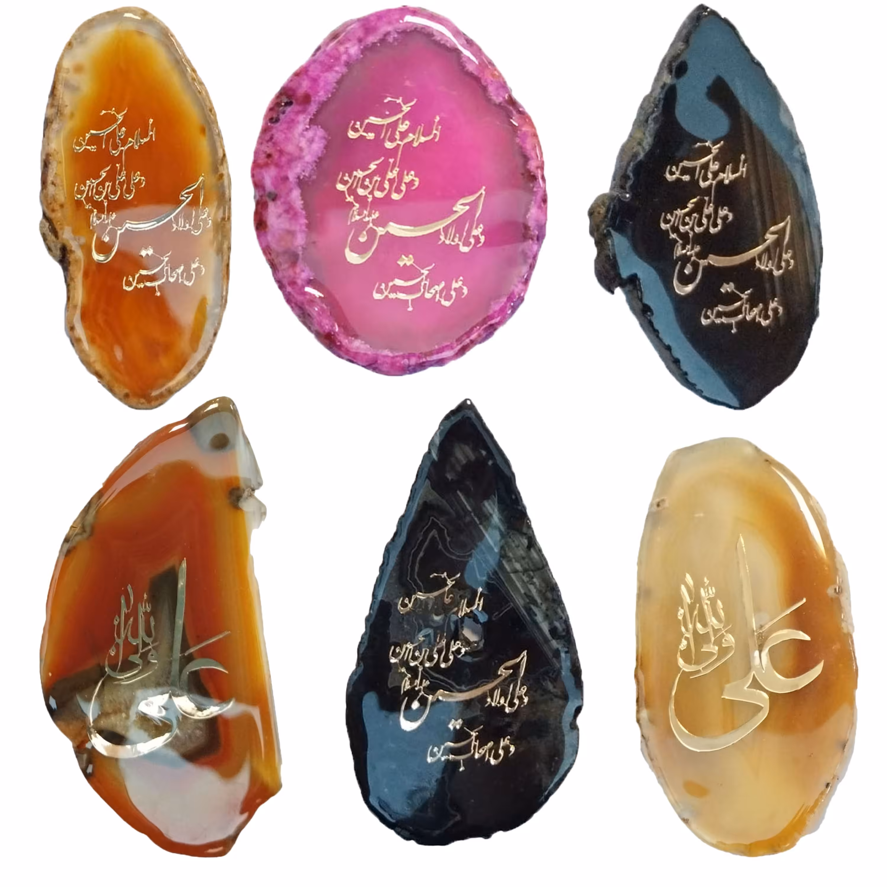 اسلایس سنگ چاپی 40 تا 50 گرمی با چاپ طلایی