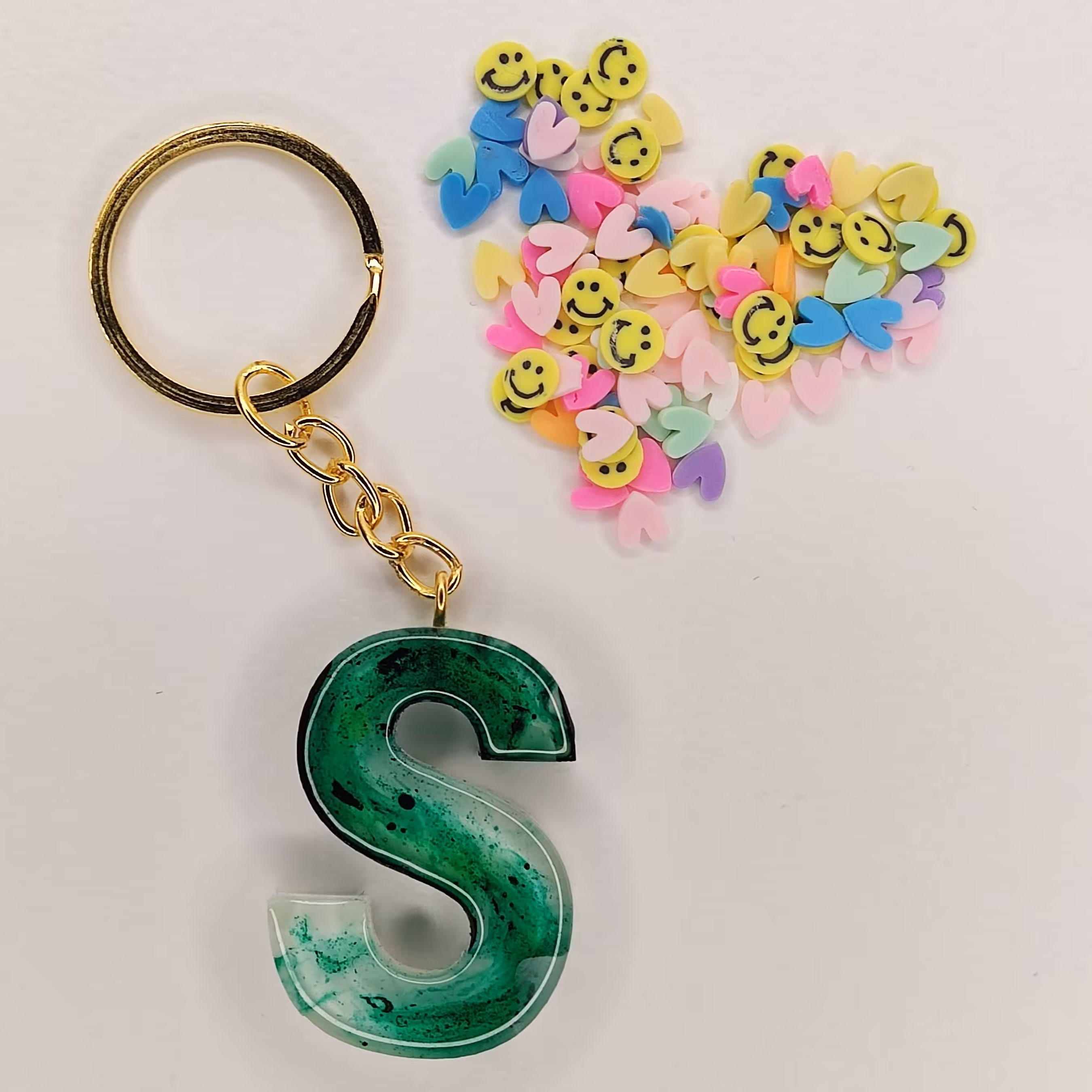 جاسویچی رزین حرف انگلیسی S آبرنگی دستساز