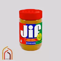 کره بادام زمینی جیف jif  قرمز کرمی وزن 454 گرم 