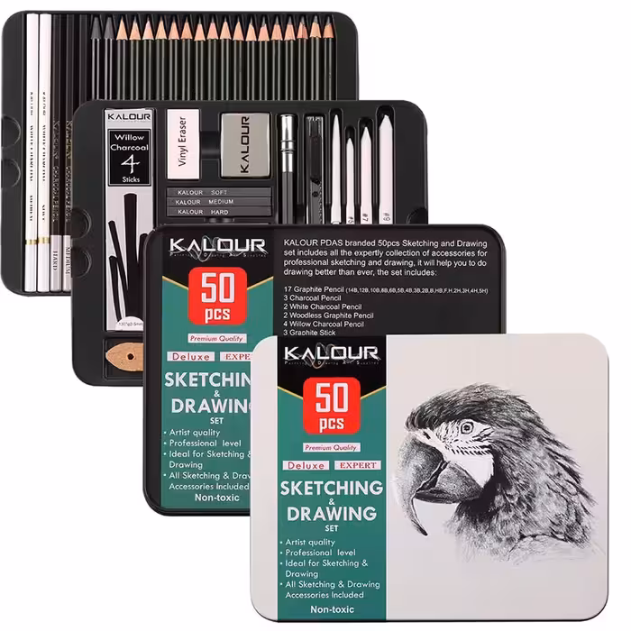 قیمت و خرید ست طراحی 50 تکه طرح طوطی کالور kalour