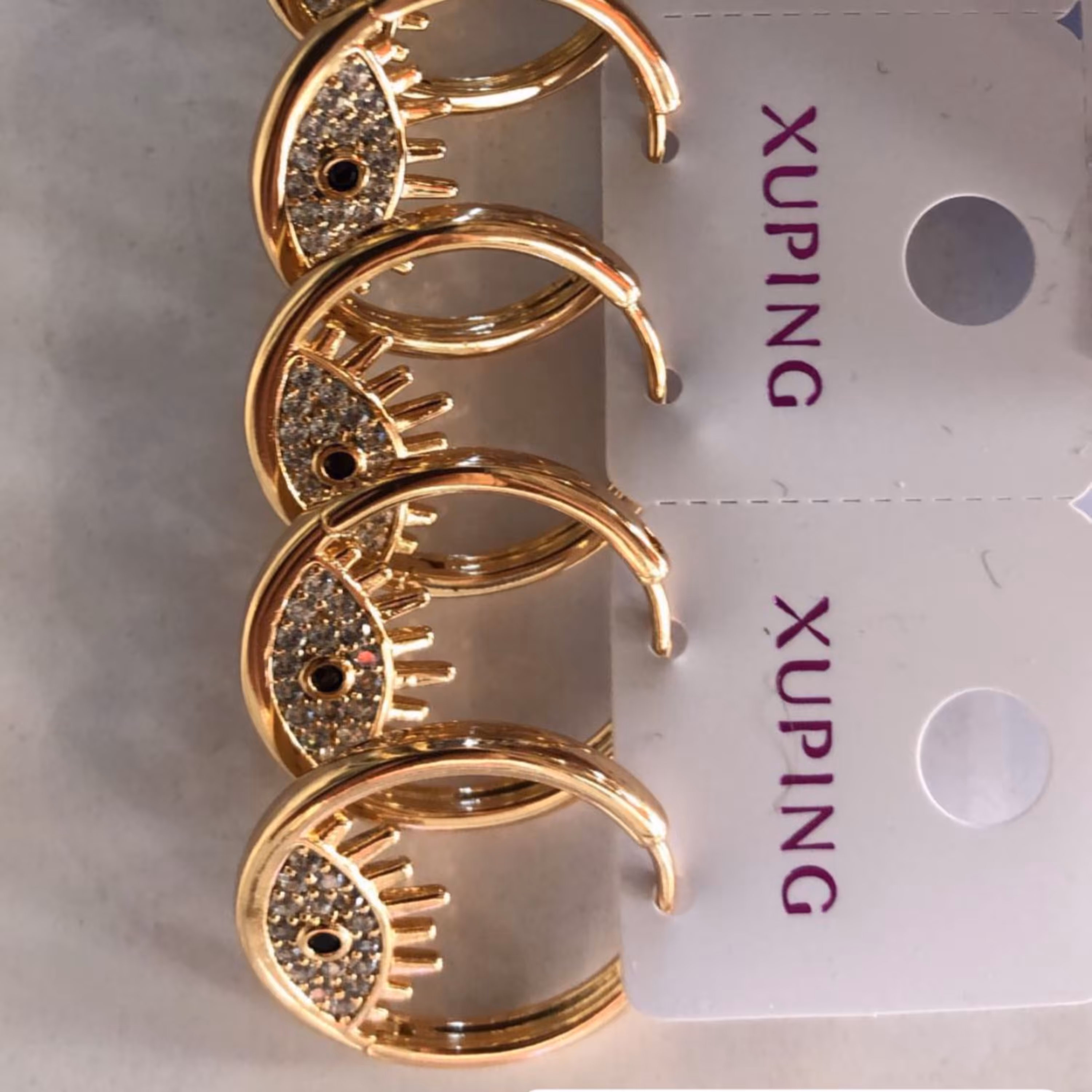 گوشواره حلقه ای تخت چشمی