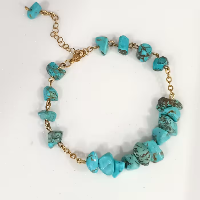 دستبند سنگی فیروزه 