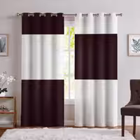 پرده چاپی رنگ بادمجونی تیره SA-950