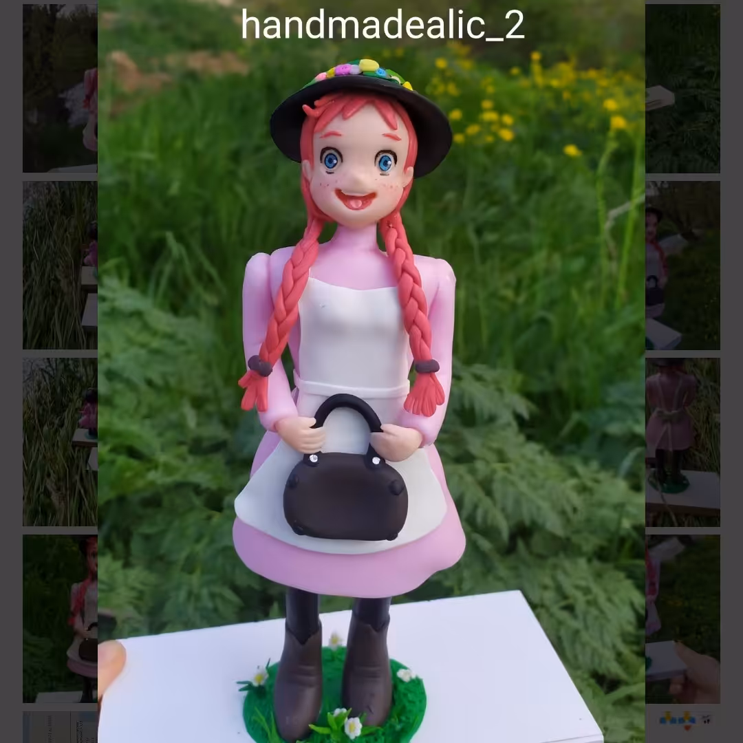 عروسک انشرلی خمیری شخصیت کارتونی سایز20سانت جنس خمیر پلیمری (پس کرایه)