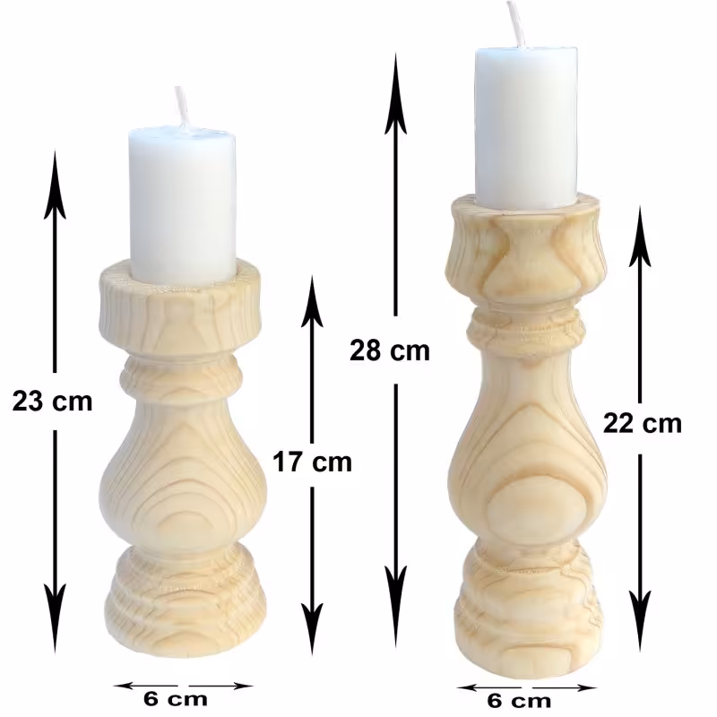 شمعدان چوبی