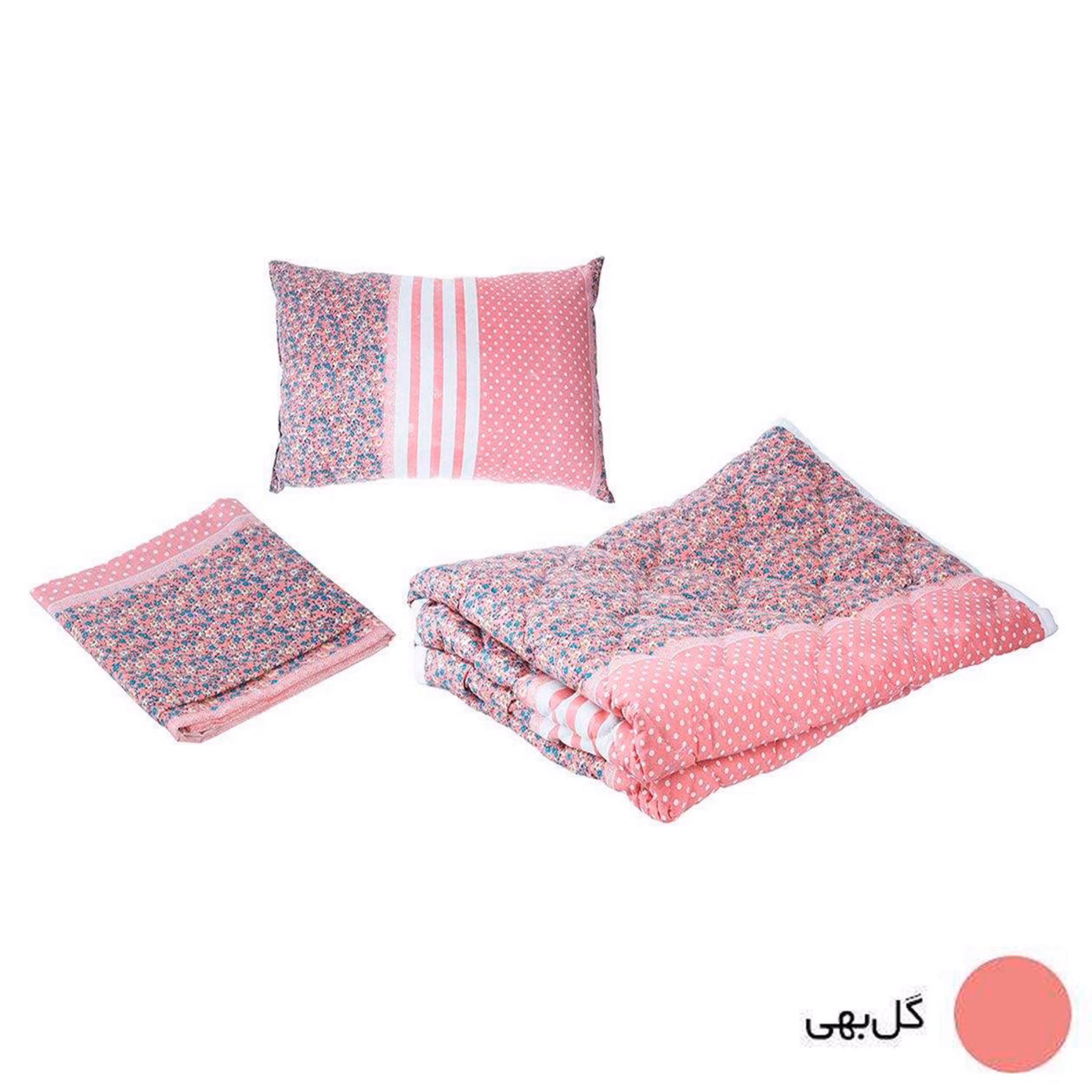 سرویس خواب مهمان سندس  مدل ایپک 3 تکه رنگ گلبهی