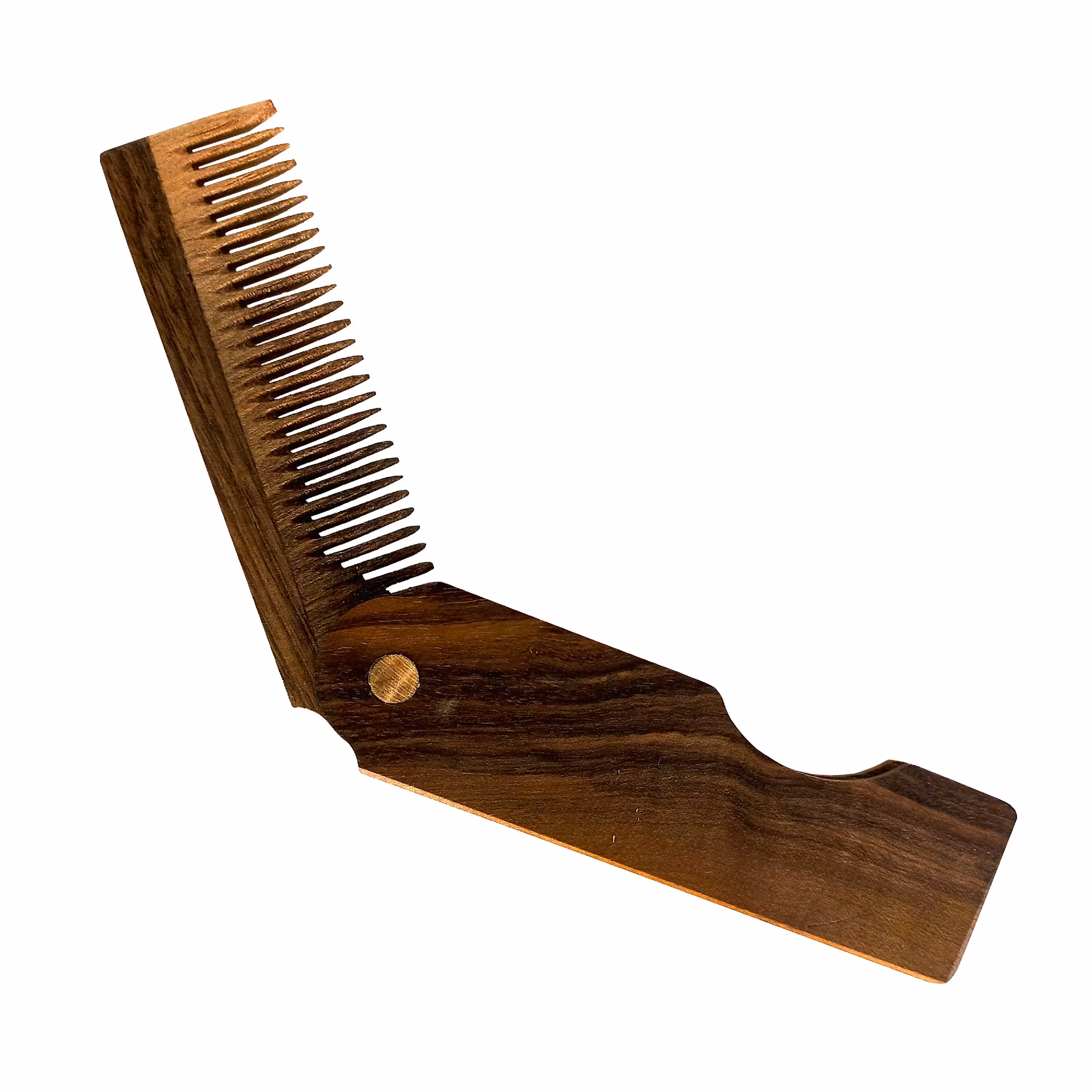 شانه چوبی تاشو ساخته شده از درختان جنگلی ( گردو )