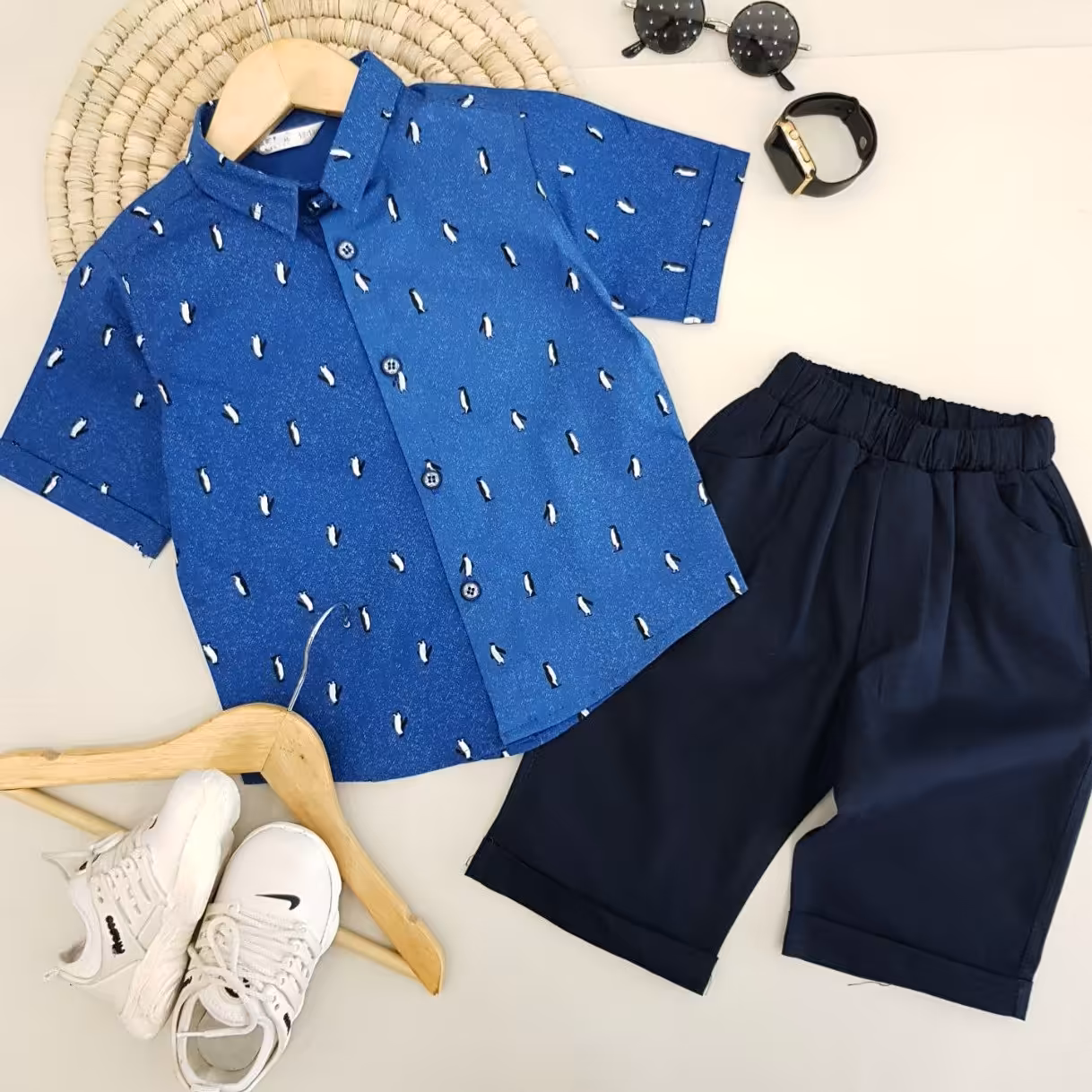 شومیز شلوارک پاکتی کد 2401 سایز 40 مناسب 18 ماه تا 3 سال 