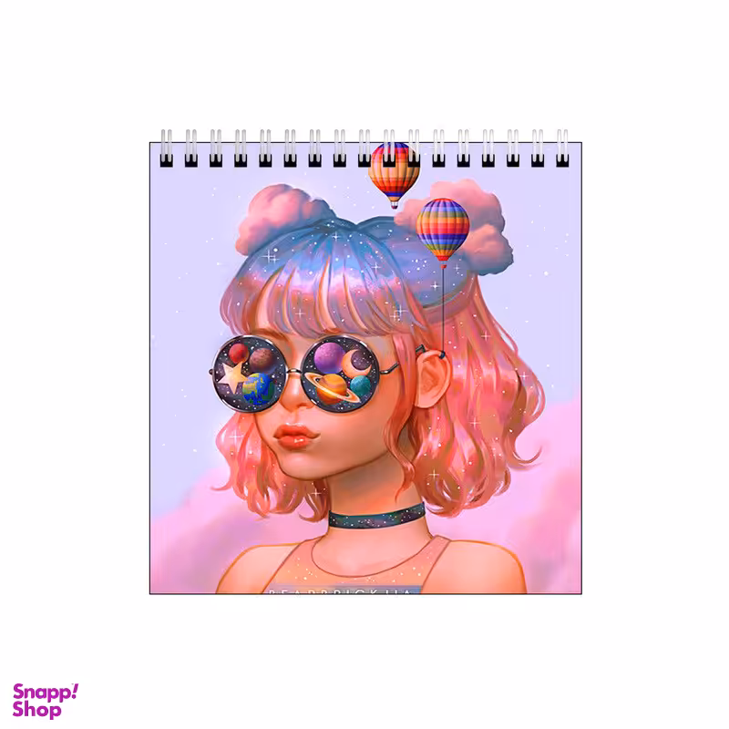 دفتر طراحی 60 برگ طرح دختر کهکشانی کد 4695832