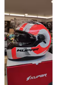 کلاه کاسکت موتورسیکلت سفید موتور Kubar 907 E 62 سیکلت کامل Tance Ece و Dot گواهی ایکس اسپید Xspeed