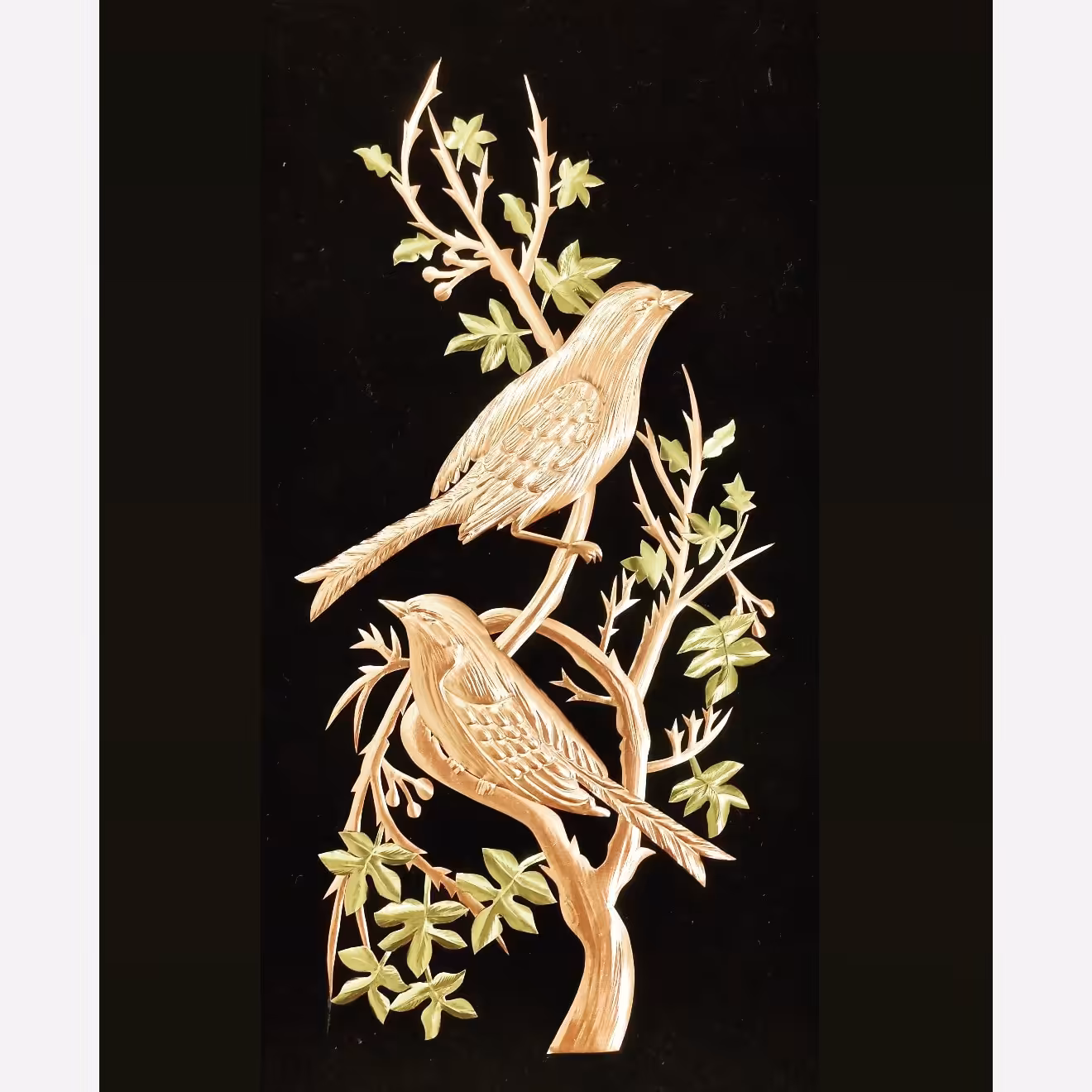 تابلو گل و مرغ مسی5