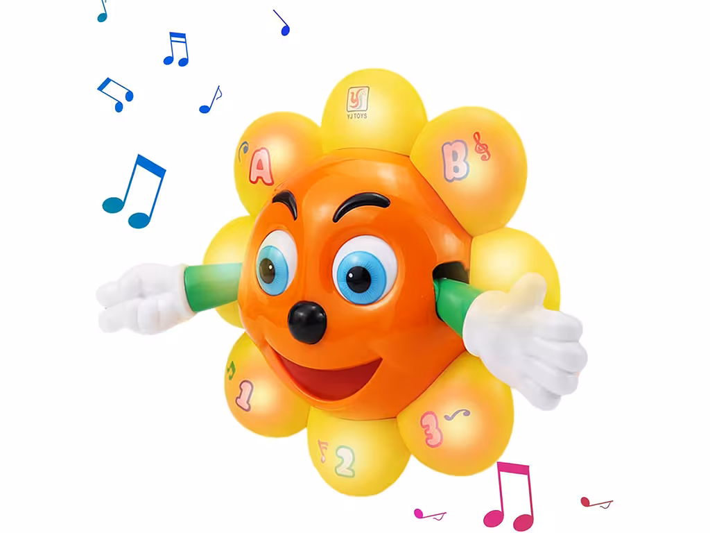 آفتابگردان موزیکال و چراغ دار با چرخش 360 درجه اسباب بازی yj toys