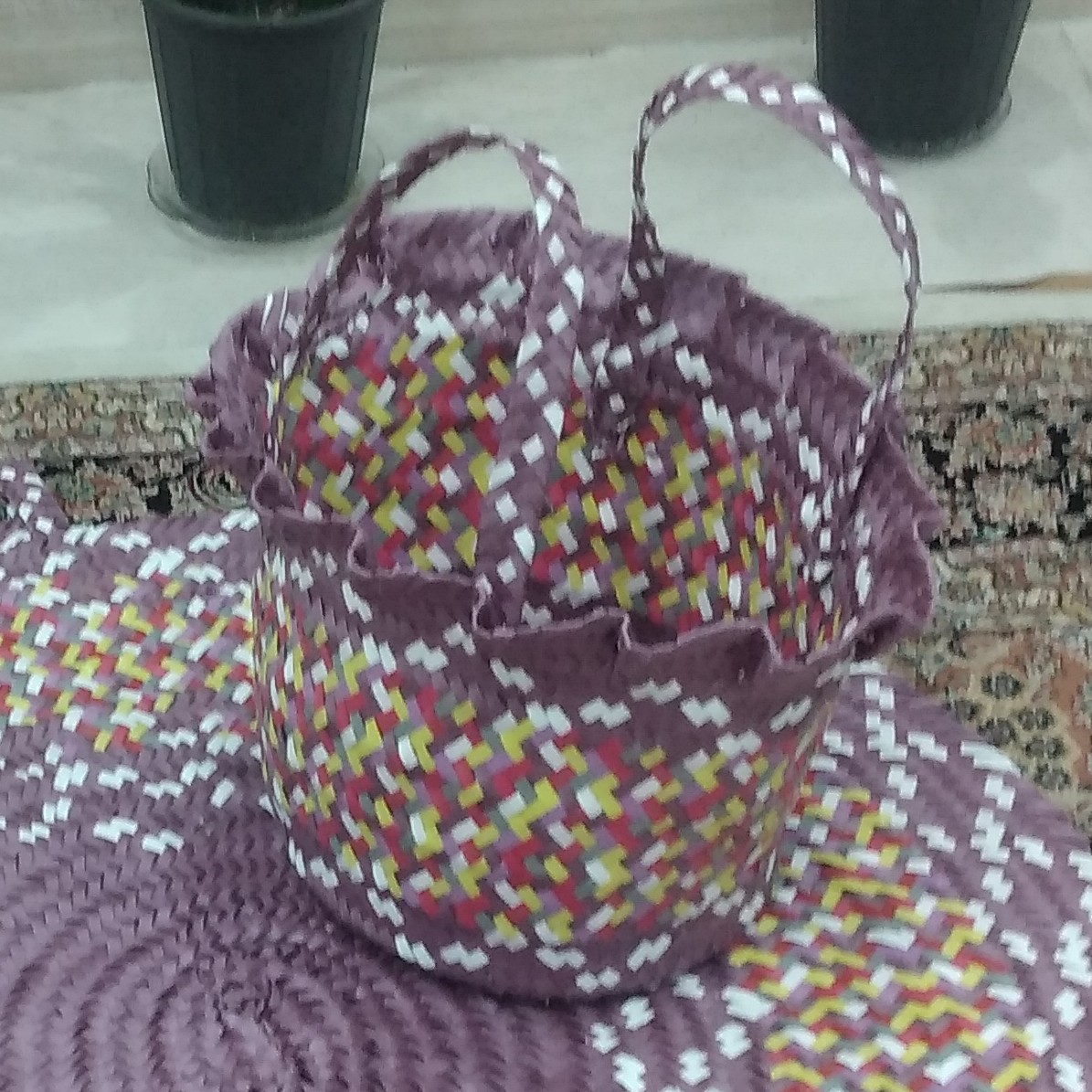 زنبیل حصیری جنس تسمه