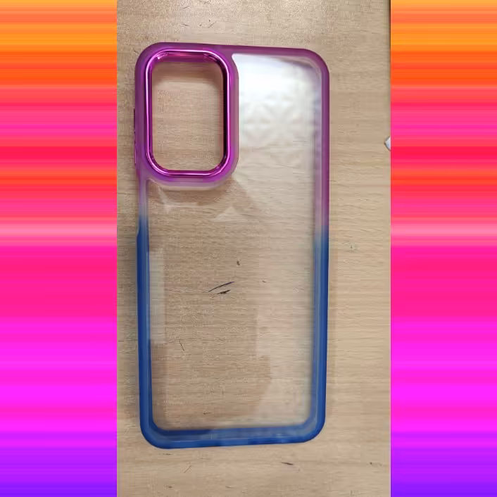 گارد PC شفاف متال ایرون دو رنگ جعبه دار اورجینال Samsung Galaxy A23 رنگ بنفش آبی