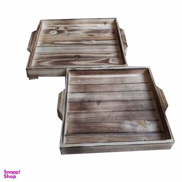 سینی مدل چوبی بسته 2 عددی