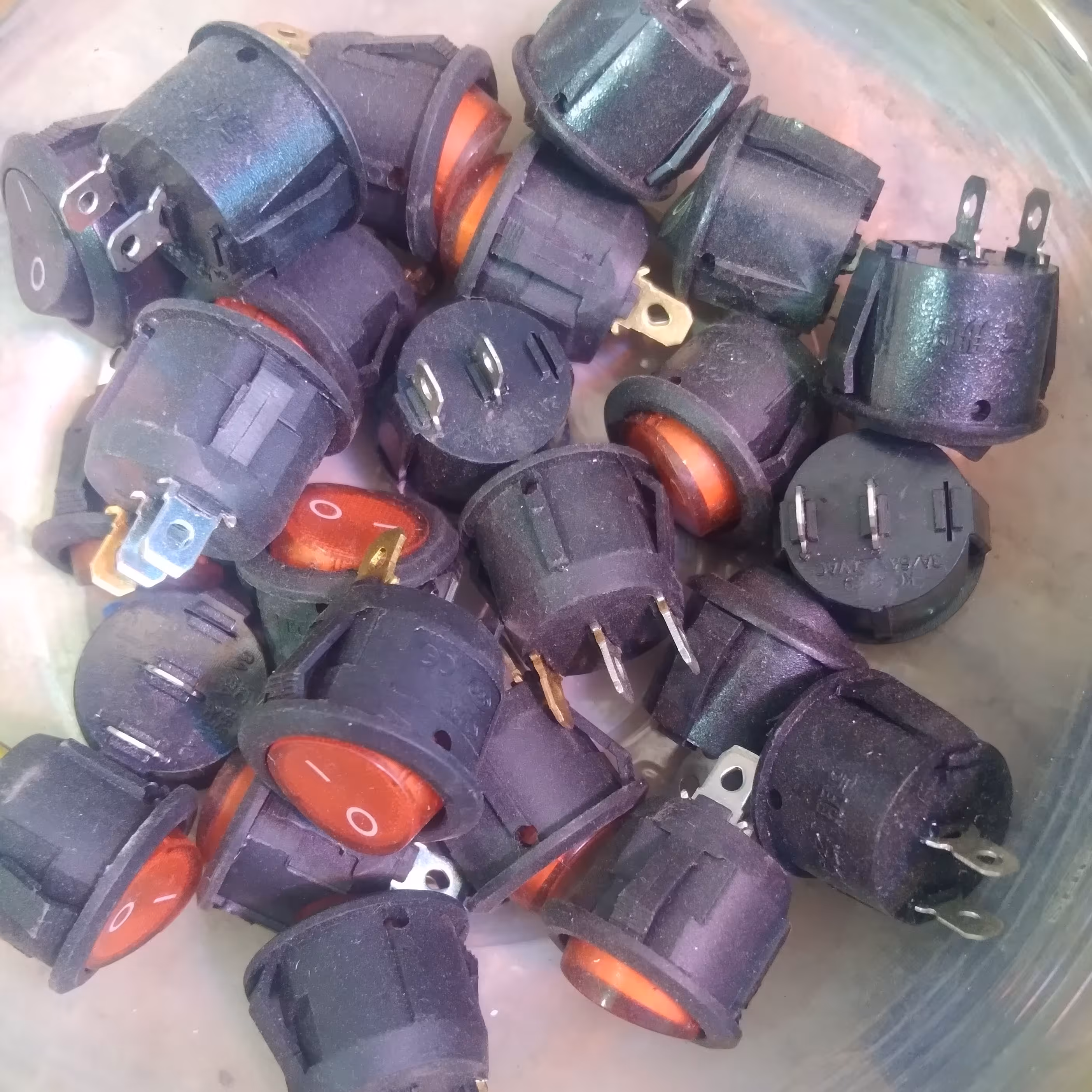 کلید راکر گرد چراغدار 