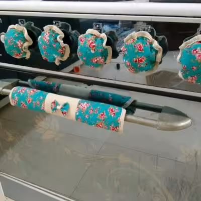 ست پیچک گاز دستگیره فر سرویس آشپزخانه روکش شعله گاز دستگیره فر گاز