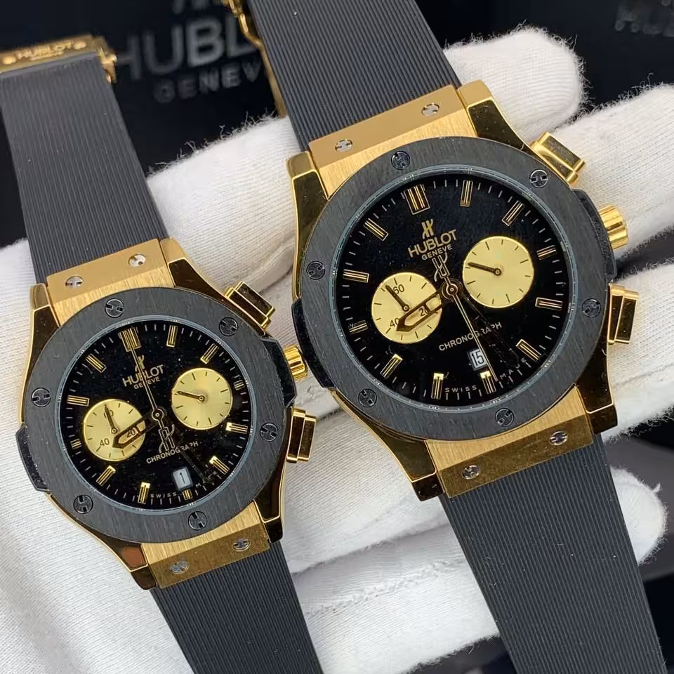 ساعت عبدی مچی هابلوت HUBLOT  ست مردانه و زنانه و تکی کرنوگراف سه موتوره ضد حساسیت موتور اصل رنگ بندی مختلف