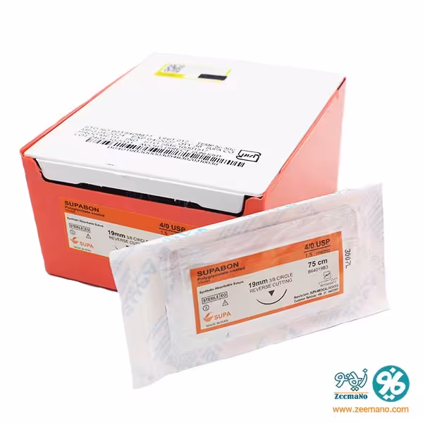 نخ بخیه ویکریل 4/0 با سوزن ریورس کات سوپا